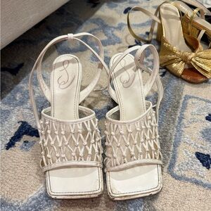 Sam Edelman White Strappy heels